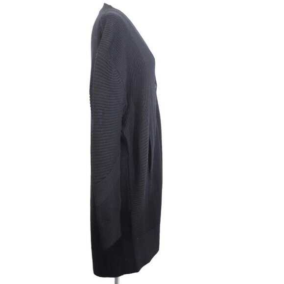 Kit and Ace Women's ? Black Long Cardigan Sweater Long Sleeve Front Button - Picture 2 of 4